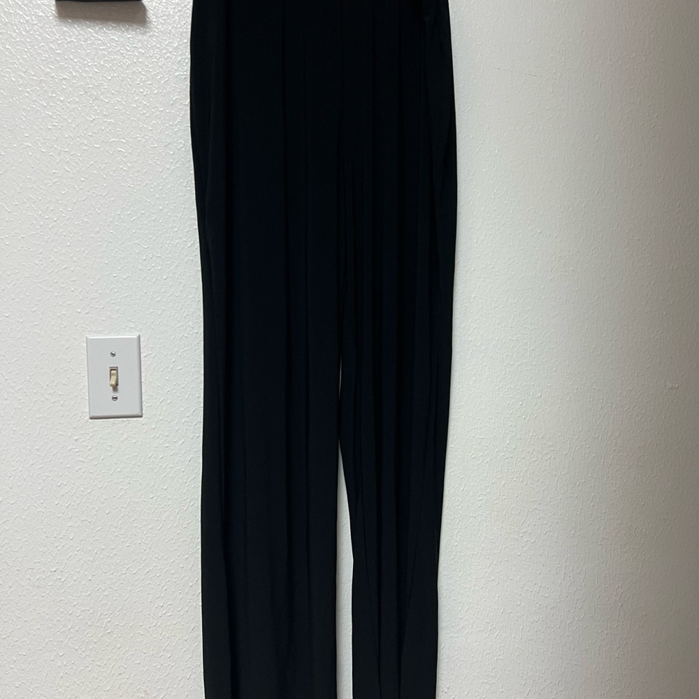 Dressbarn Women's Black Wide-Leg Trousers stretchy